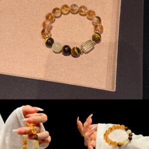 Gold Rutilated Quartz Bracelet - AC-049