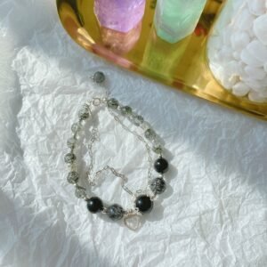 Black Rutilated Quartz Bracelet - AC-076
