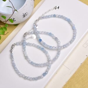Aquamarine 4mm Bracelet - AC-153