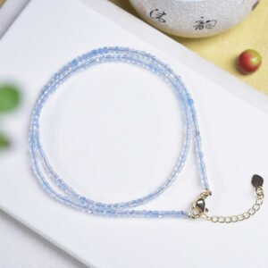 Aquamarine 5mm Necklace - AC-155