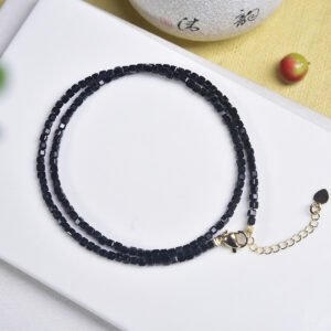 Black Tourmaline 5mm Necklace - AC-141
