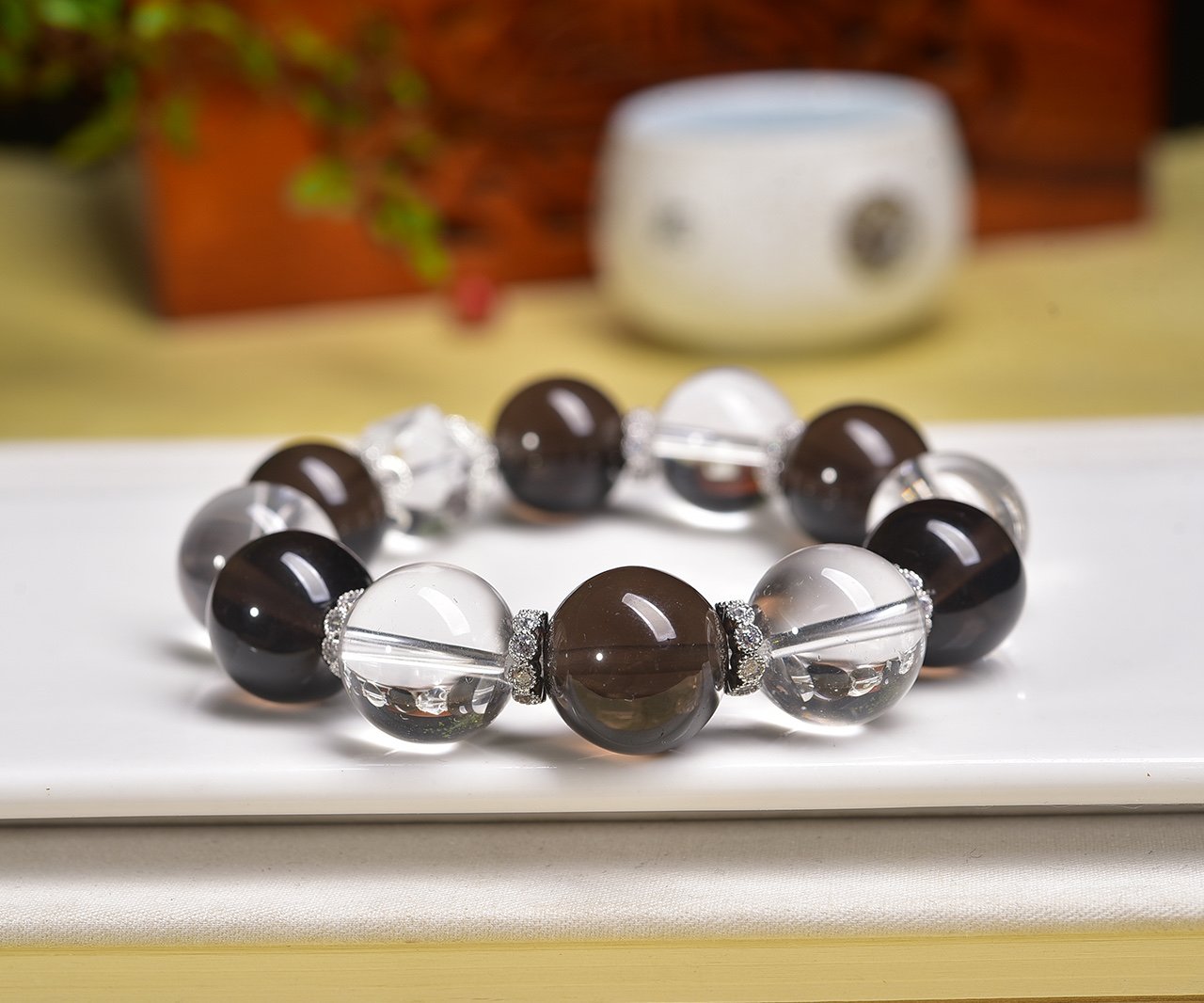 Clear Quartz 16mm Bracelet - AC-098