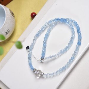Aquamarine 5mm Necklace - AC-154