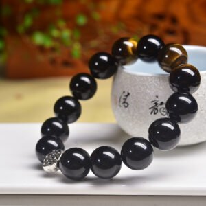 Yellow Tiger Eye 14mm Bracelet - AC-143