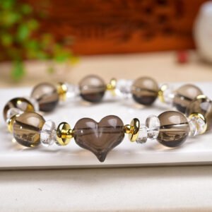Clear Quartz 12mm Single-Wrap Bracelet - AC-095