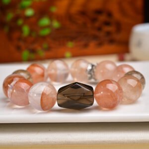 Smoky Quartz 15mm Bracelet - AC-088
