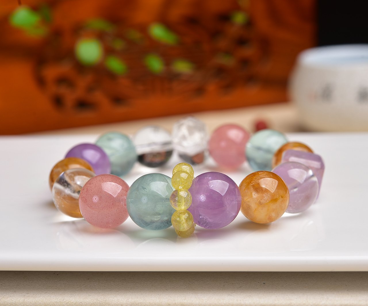 Chalcedony 6mm Bracelet - AC-123
