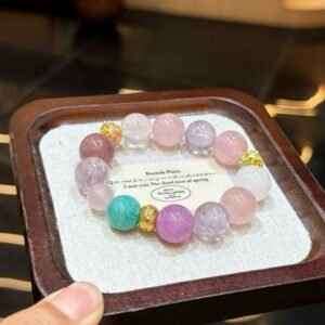 White Phantom Quartz 15mm Bracelet - AC-010